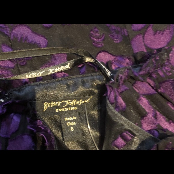 Betsey Johnson Evening Cocktail Dress Burnout Silk - Picture 7 of 7